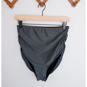 Albion midnight dash ruched high waisted women swim bottom, size med